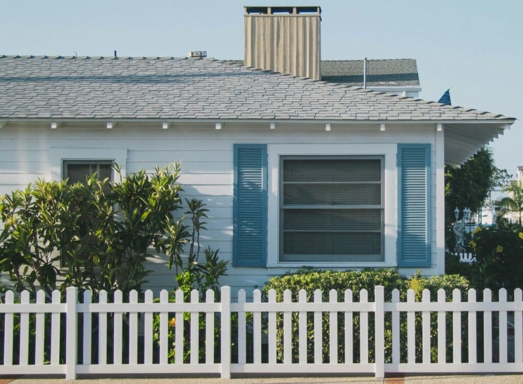 Home with fences in front